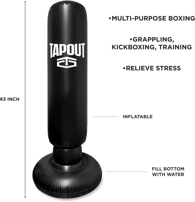 TapouT 63-Inch Inflatable Punching Bag, Freestanding, for Boxing, MMA, and Fitness - Image 2